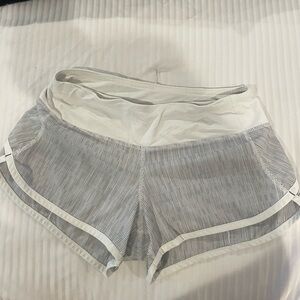 White and Gray Zippered Pouch